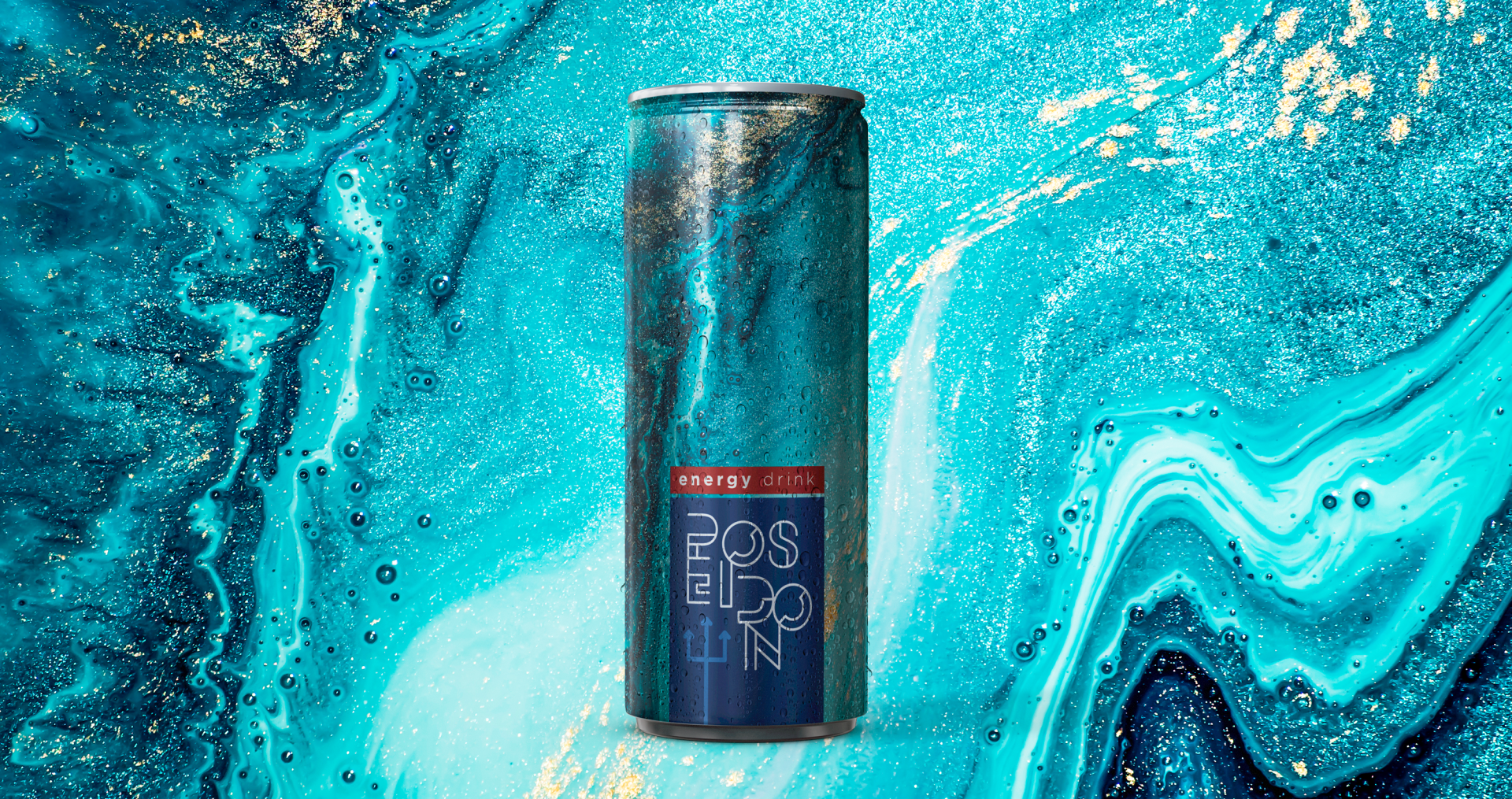 Poseidon Energy Drink Design