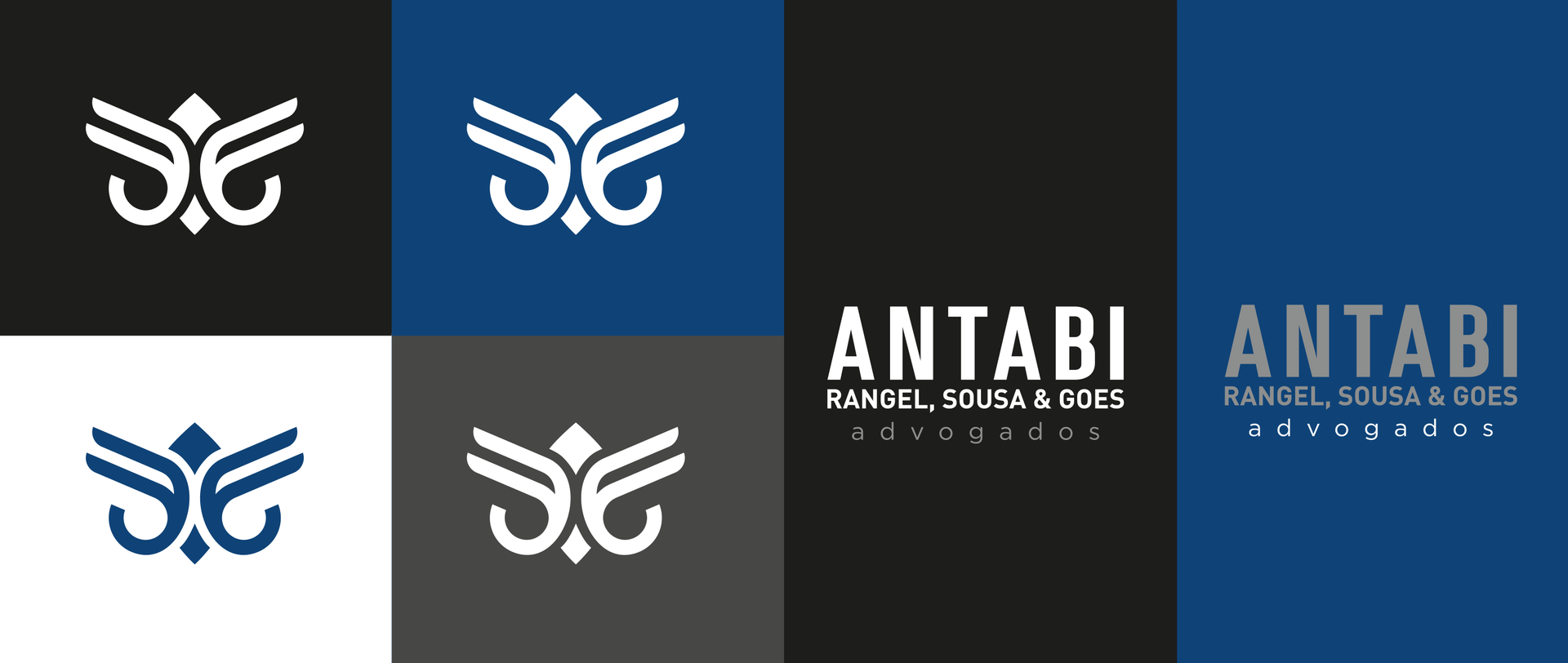 Uma colagem de logotipos para uma empresa chamada antabi