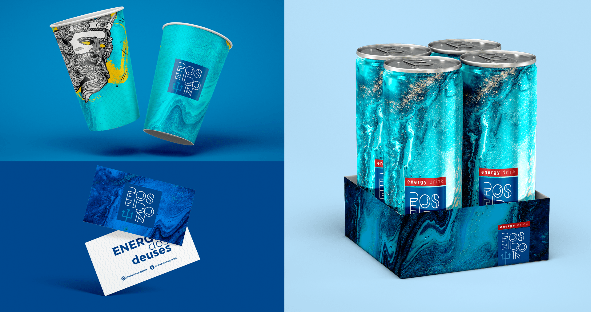 Poseidon Energy Drink Design