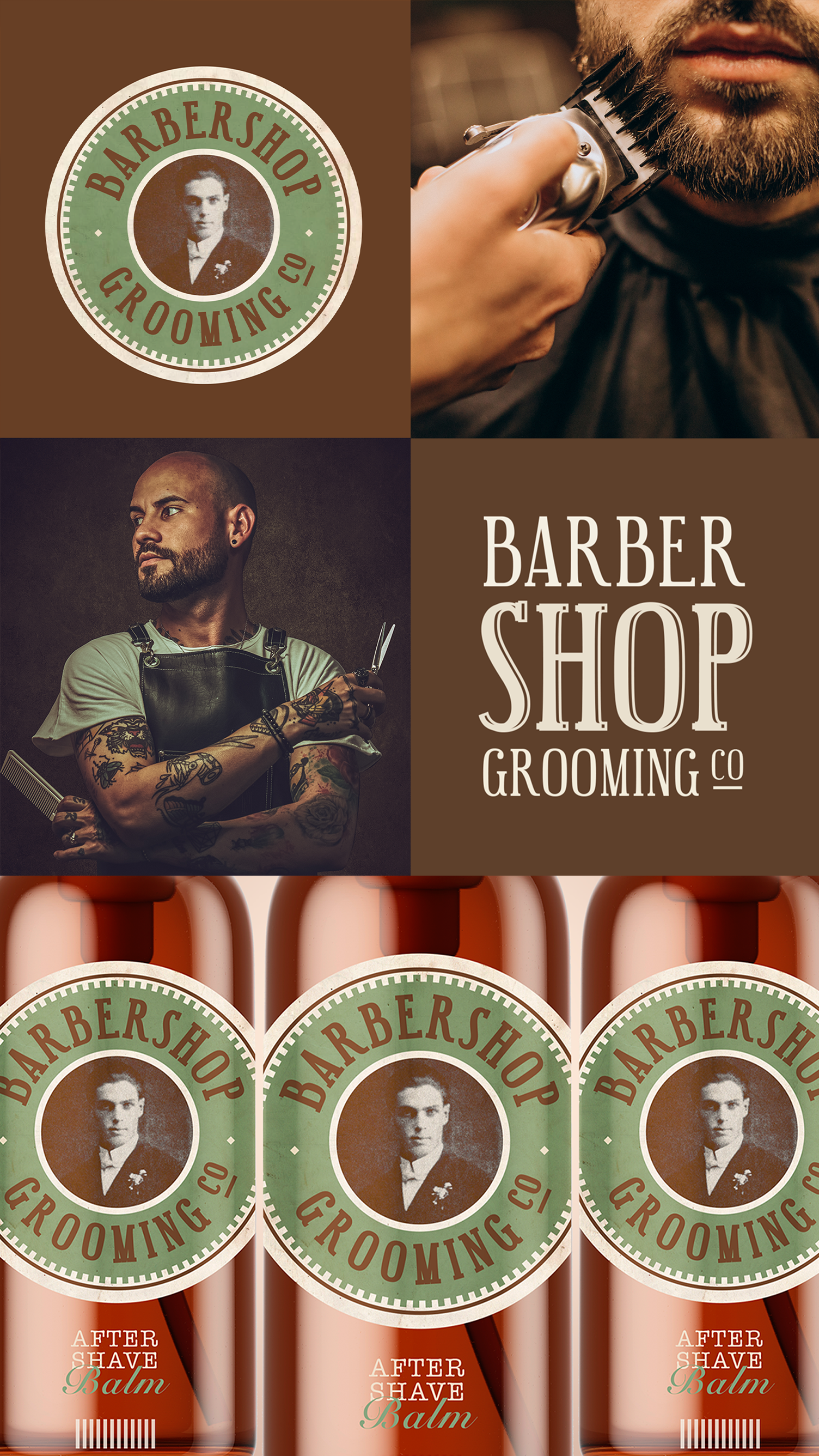 Um homem está cortando o cabelo em uma barbearia