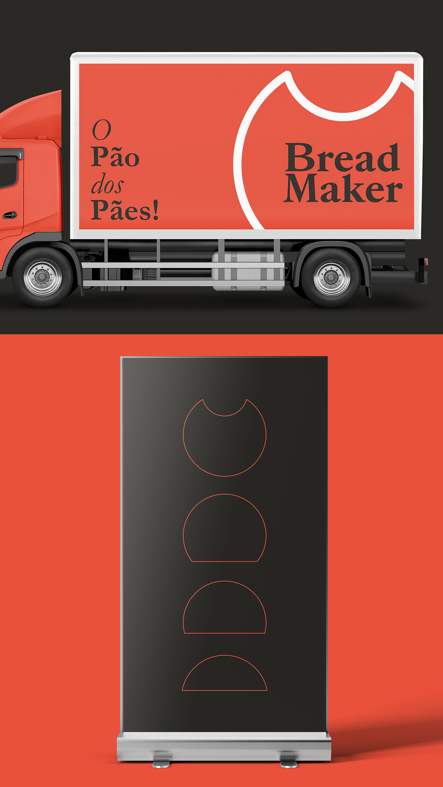 Um homem está segurando um hambúrguer na frente de uma multidão de pessoas.