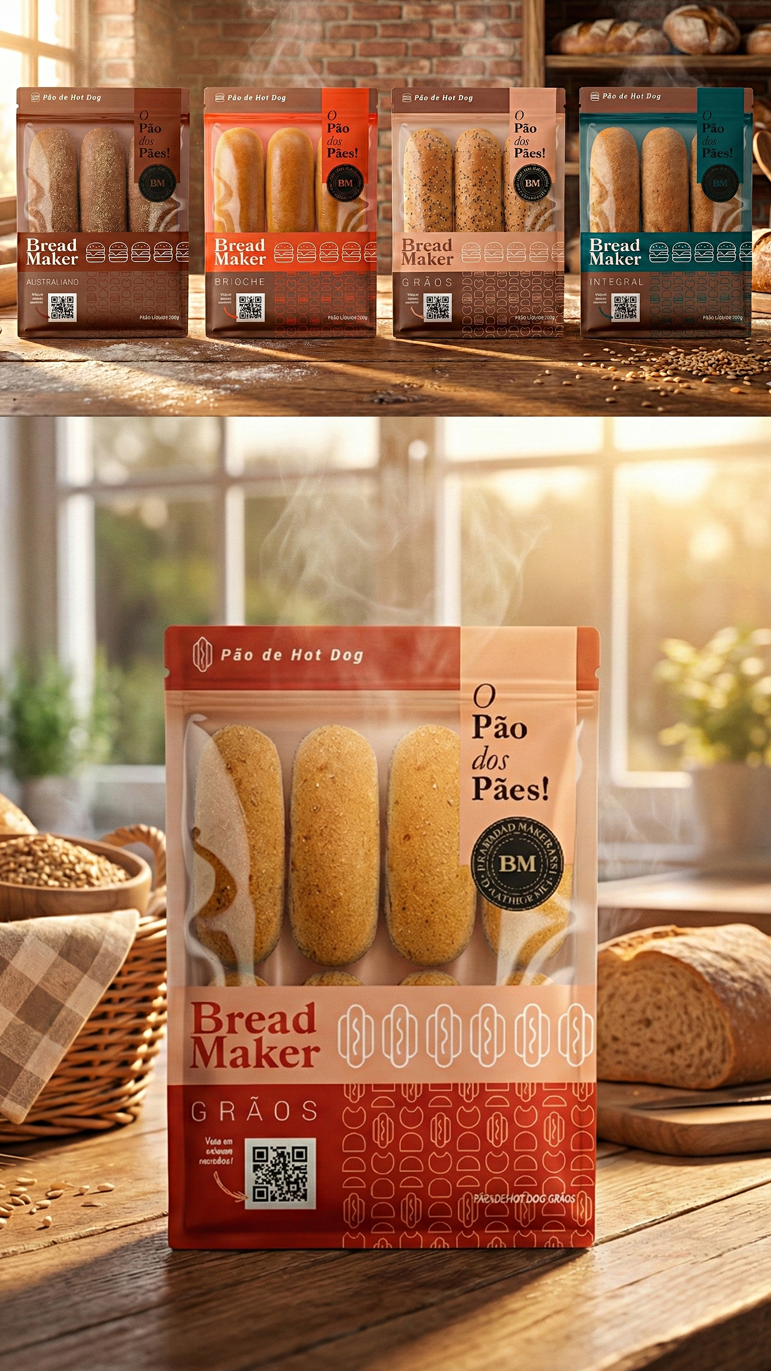 Um homem está segurando um hambúrguer na frente de uma multidão de pessoas.