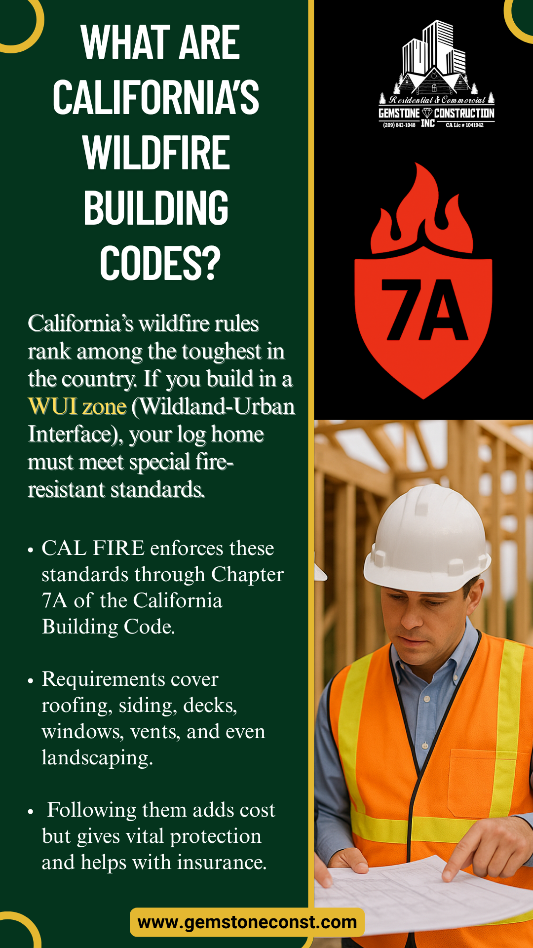 Wildfire Code Facts for Your California Log Cabin
