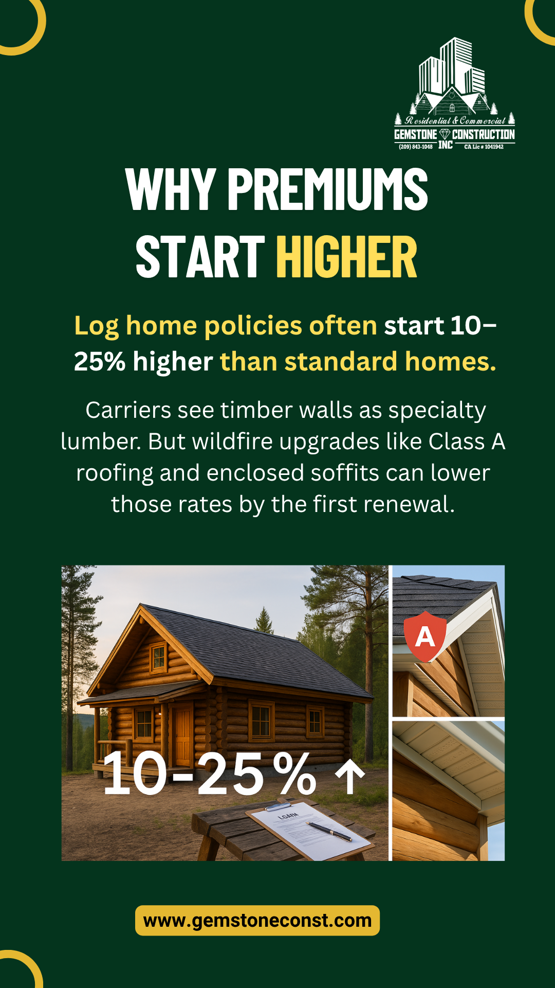 California Log Insurance Costs
