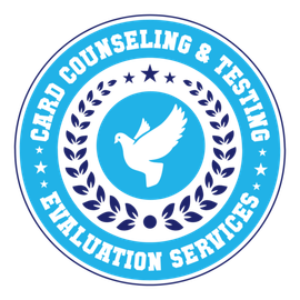 A logo for card counseling and testing evaluation services