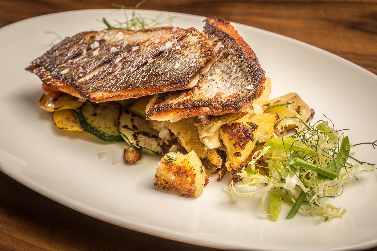 Sustainable seafood fish of the day plate Da Claudio NYC 