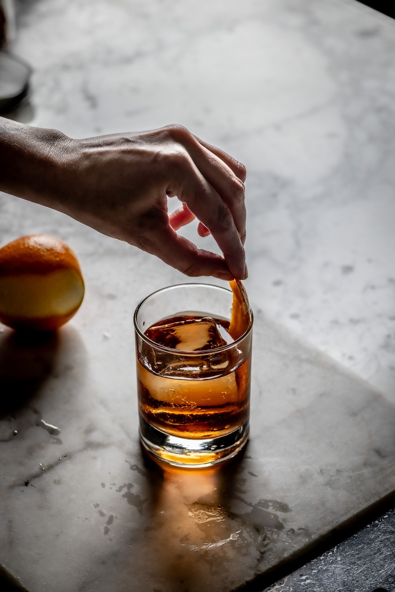 Garnishing Margarita Cocktail Da Claudio NYC FiDi Lower Manhattan