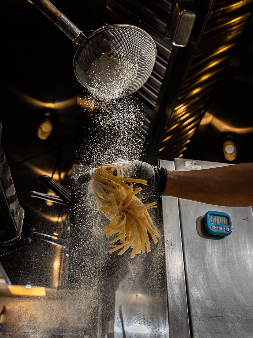 Fresh hand-made pasta Da Claudio NYC FiDi Lower Manhattan