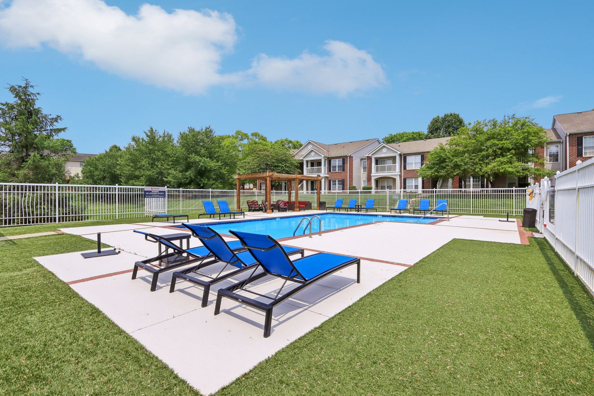 Sparkling Swimming Pool with Sun Deck