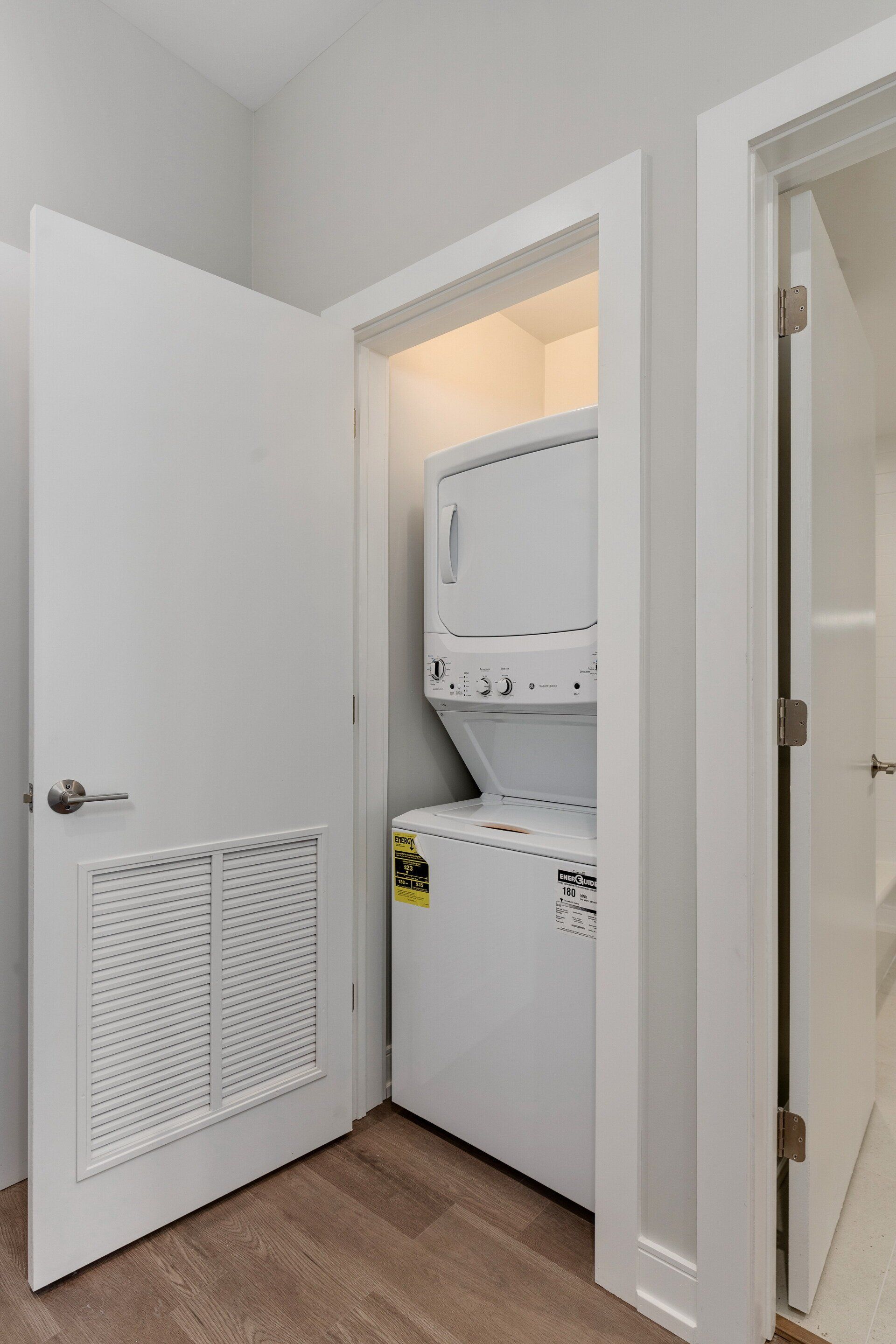 In-unit washer and dryer