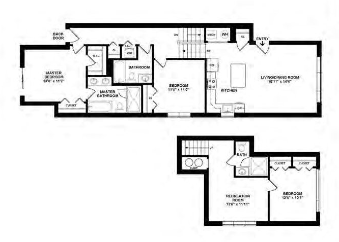 Floor Plan: 3 bedrooms 3 bathrooms
