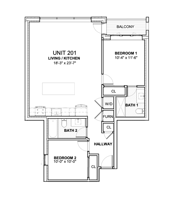 Unit 201 Floor Plan