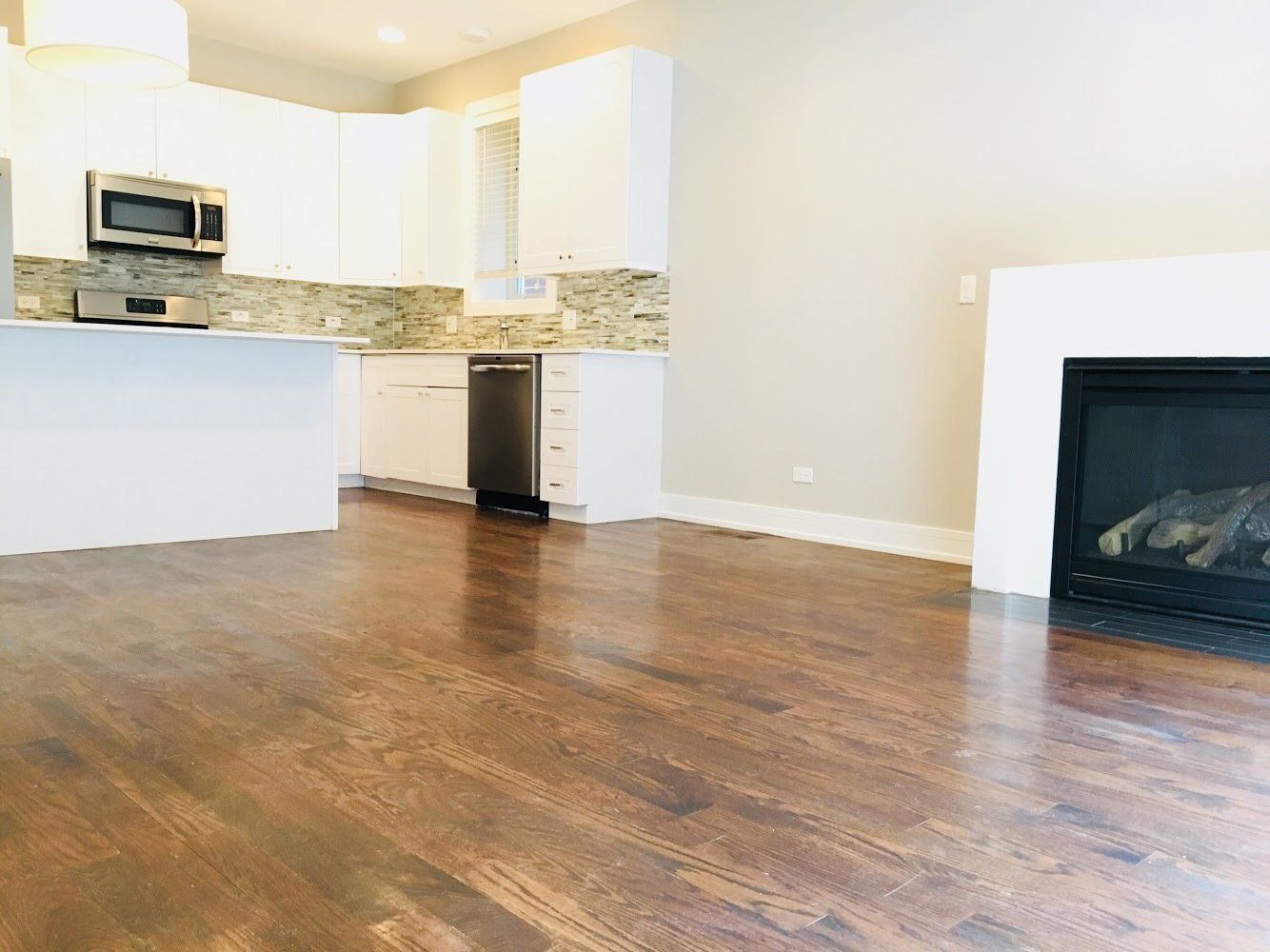 Living room and kitchen
