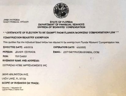 Construction Industry Exemption