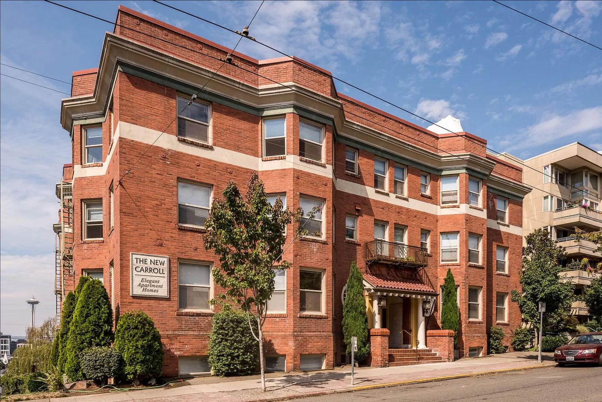 A large brick building with a sign that says ' the u.s. army ' on it