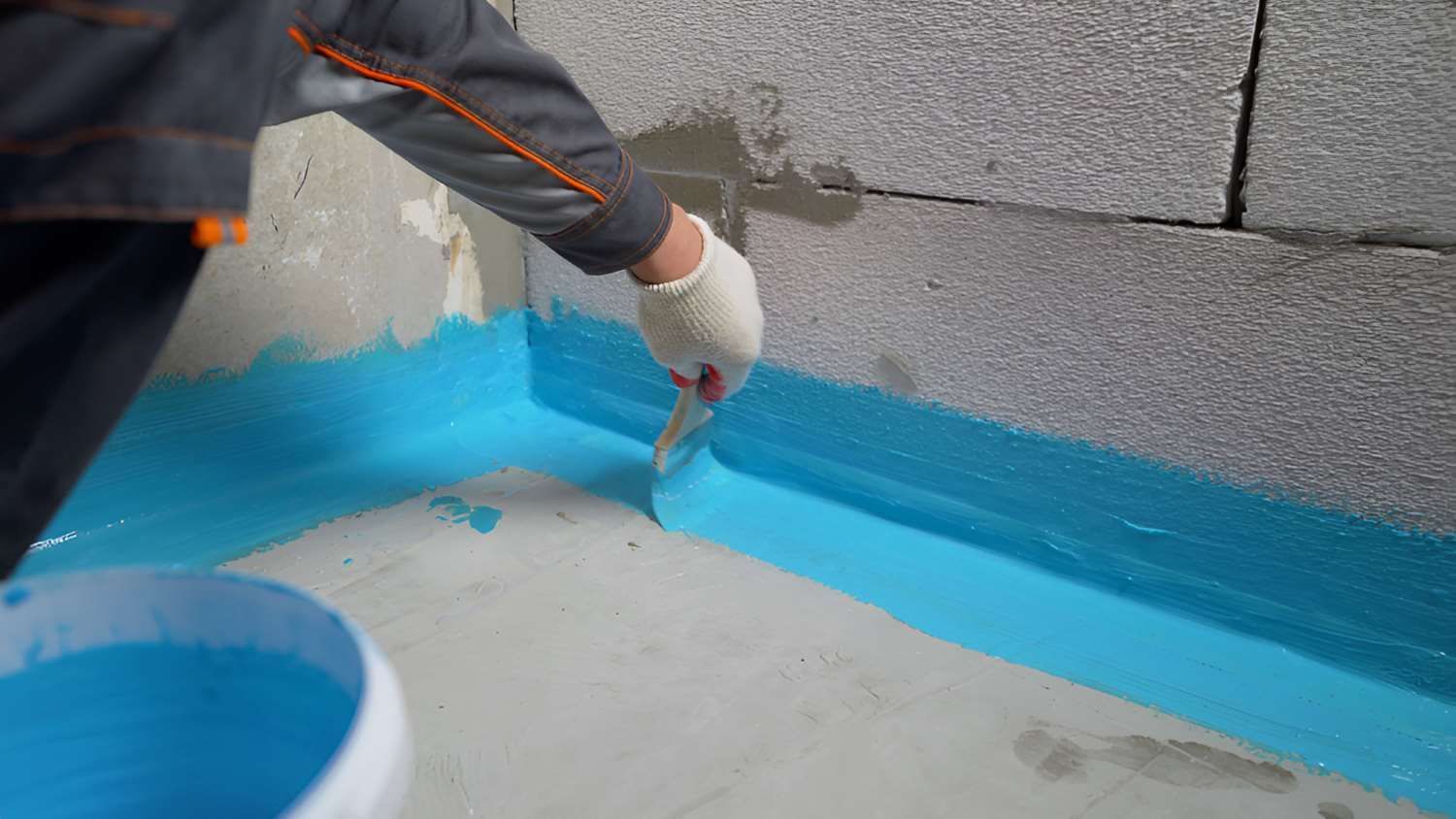 Concrete Wall With A Cement-Polymer Waterproofing Membrane — Bananacoast Waterproofing in Korora, NSW