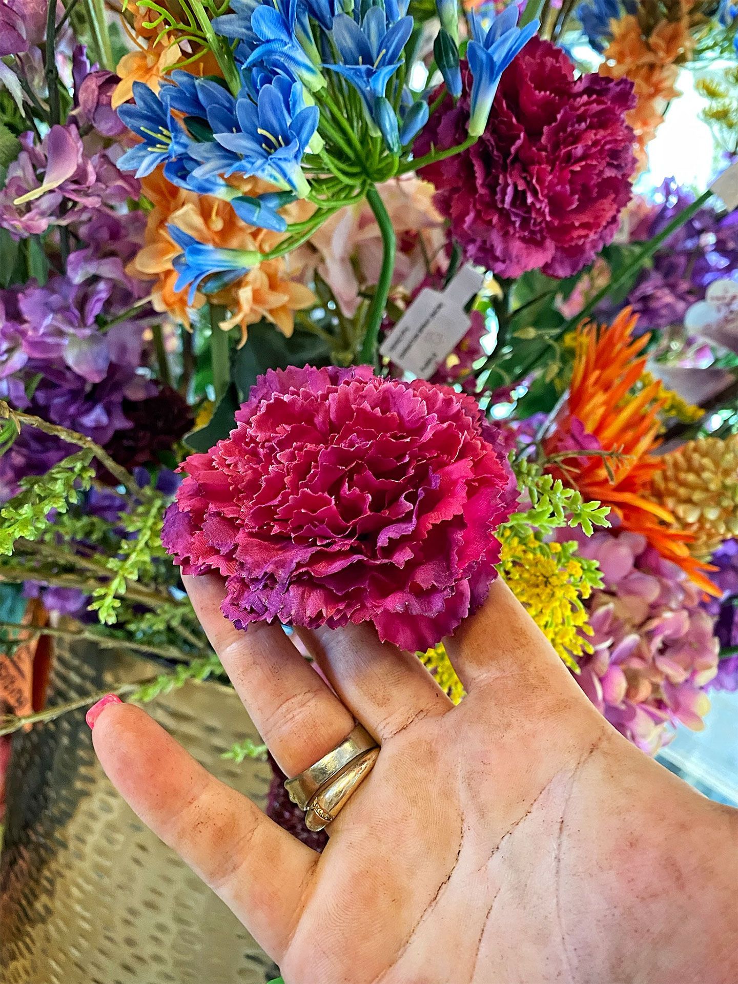 Bloemennis kunstbloemen