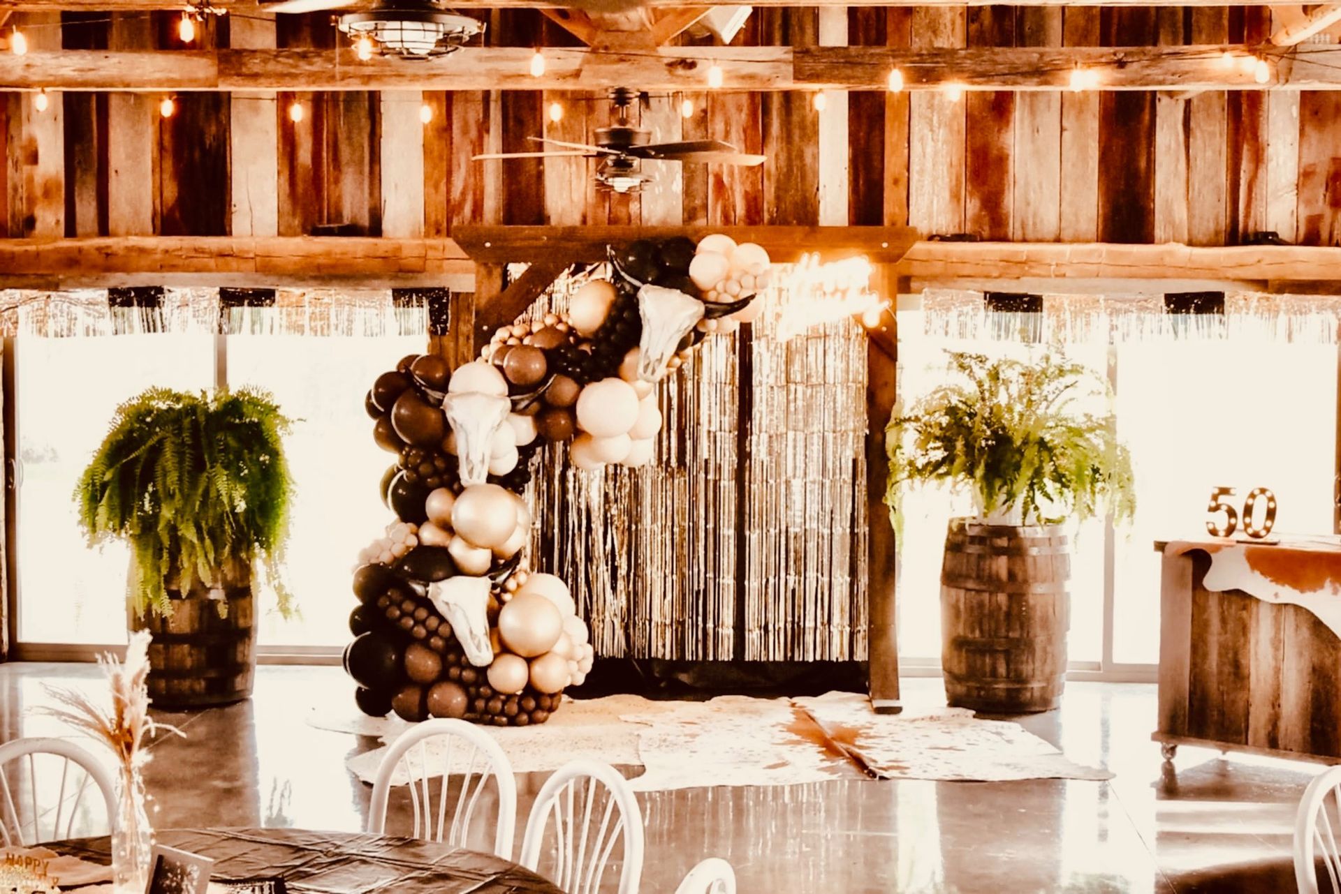 rustic party decor