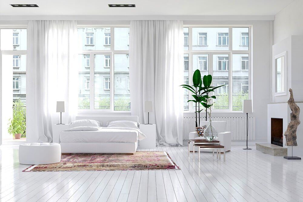 White Cleaned Living Room — Cleaning Services in Townsville, QLD