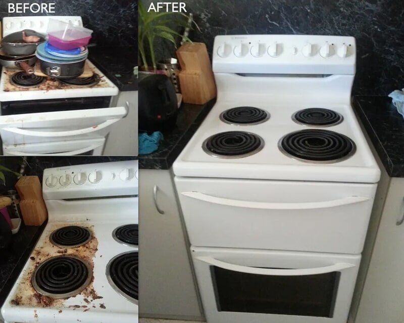 Before and After Stove Cleaning — Cleaning Services in Townsville, QLD