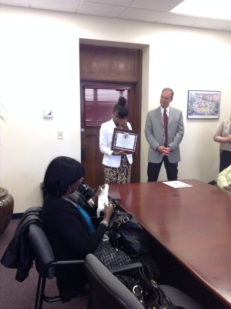 Taylor Being Emotional Upon Receiving Her Scholarship