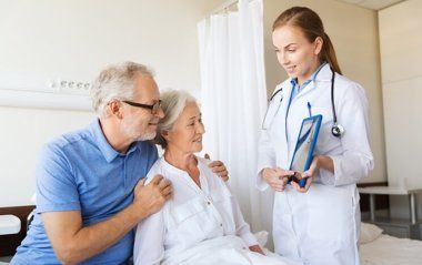 Nurse with senior patient - medical clinic in Brandon FL