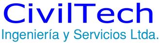 A blue and white logo for civil tech ingenieria y servicios ltda