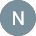 The letter n is in a blue circle on a white background.