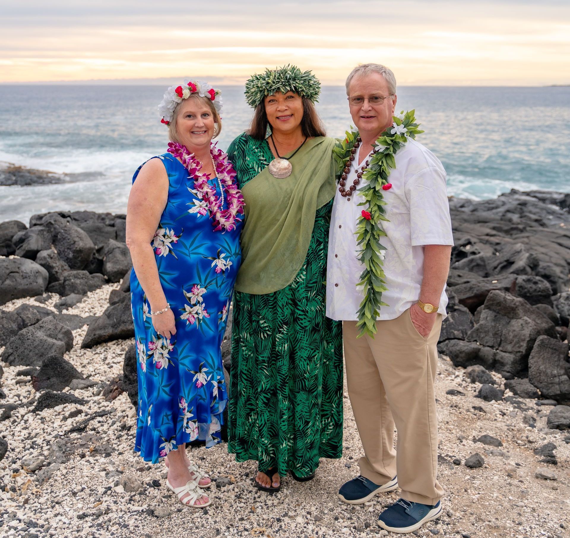 Hawaii Specialist Michelle Swisher celebrating a Hawaiian Vow Renewal
