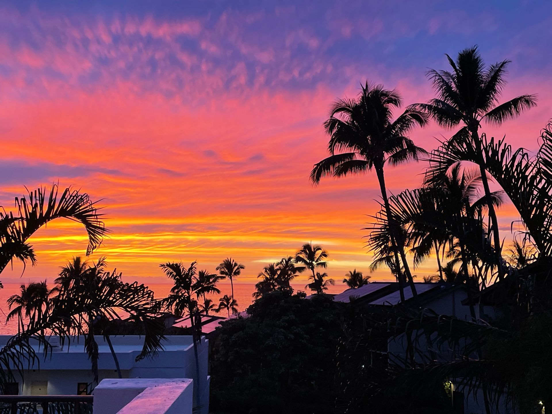 A Beautiful Kona Hawaii Sunset following our Vow Renewal 