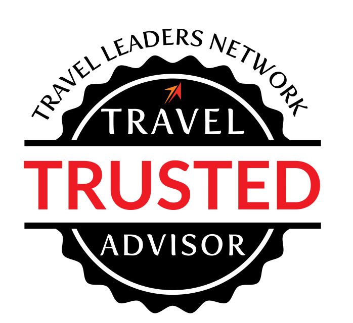 A travel leaders network trusted advisor logo on a white background.