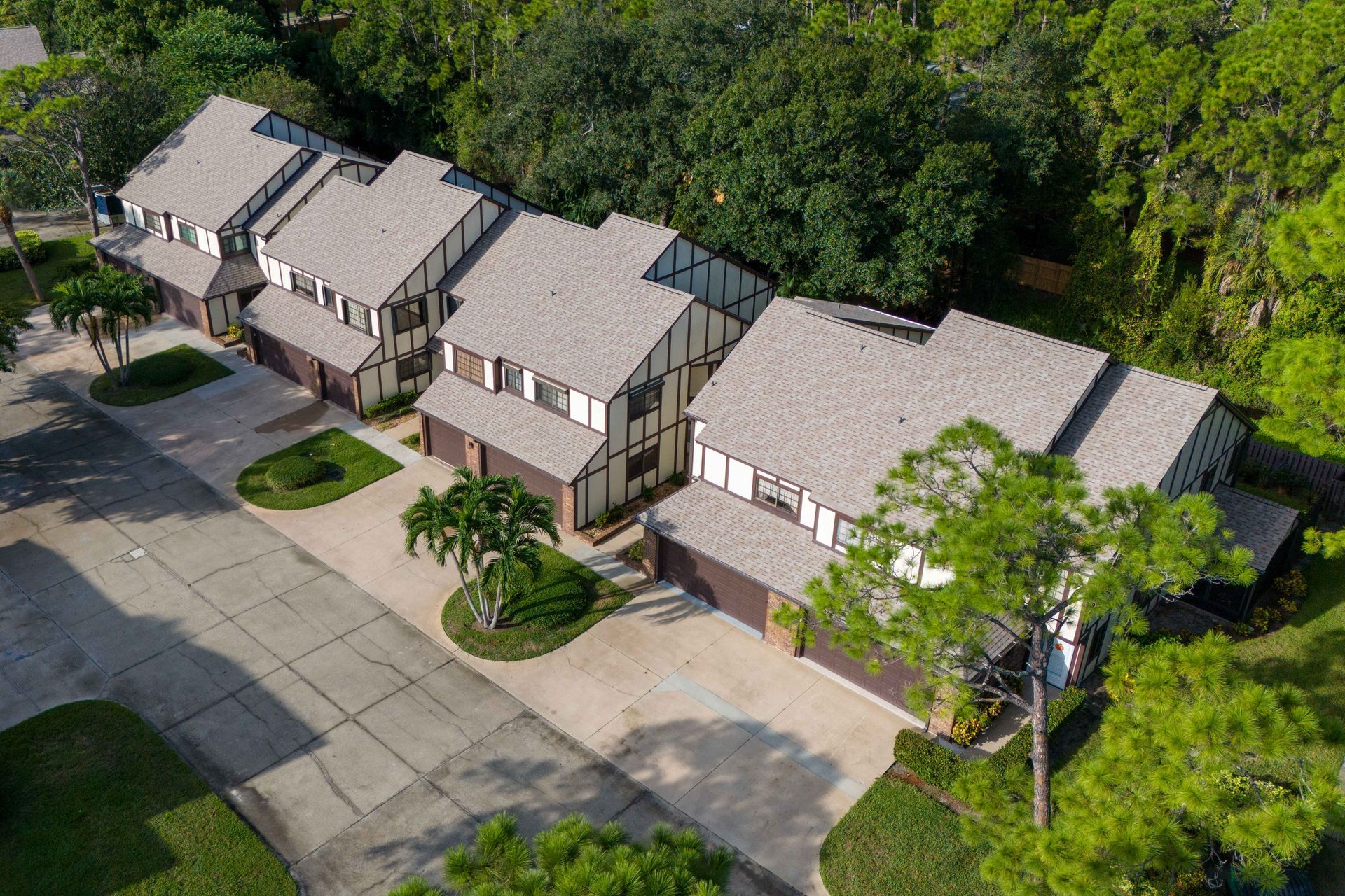 Multi family duplex asphalt shingle roofing project Melbourne Brevard County Florida JT Roofing