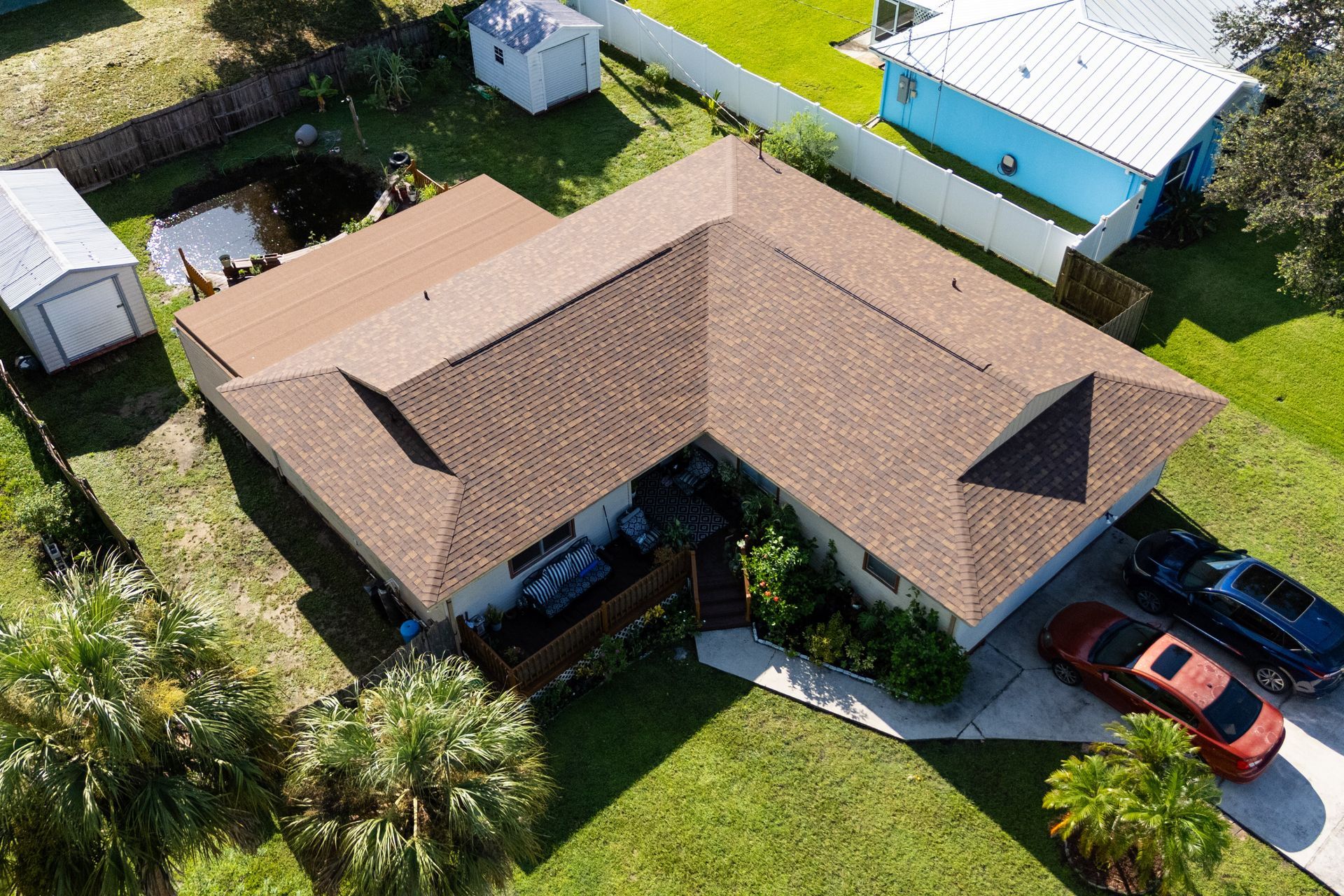 Asphalt shingle roof installation on single family home Melbourne Brevard County Florida JT Roofing