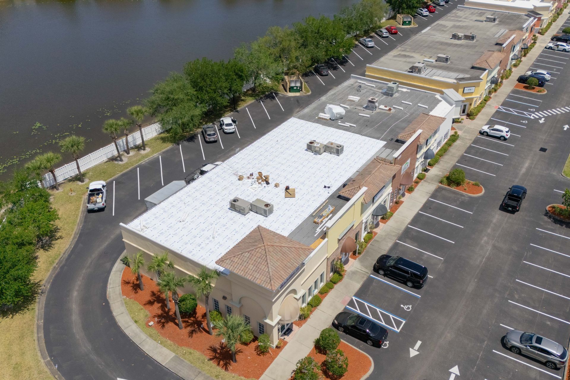Commercial TPO roof installation in Melbourne, FL
