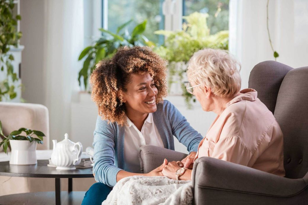 Caregiver helping patient with dementia — Las Vegas — I Declare Home Care