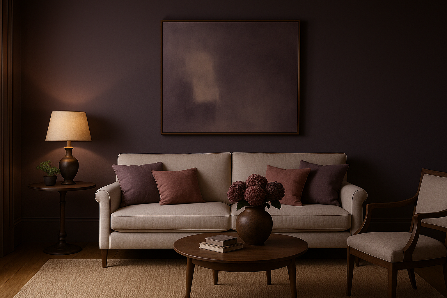 Moody Purple Living Room