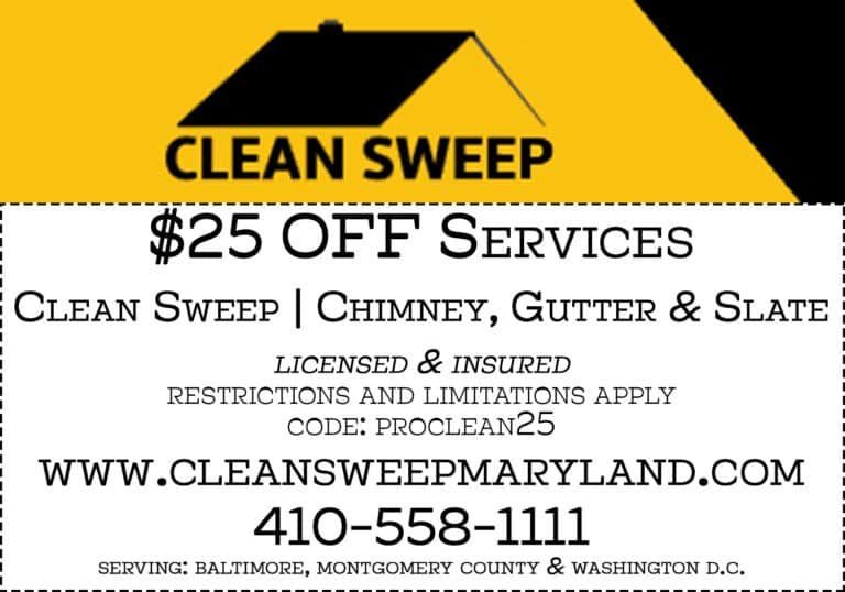 A coupon for clean sweep in baltimore maryland
