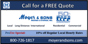 An advertisement for movers and sons moving and storage