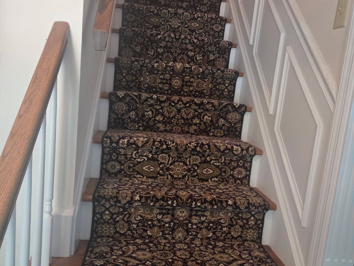 Stair with decorated carpet