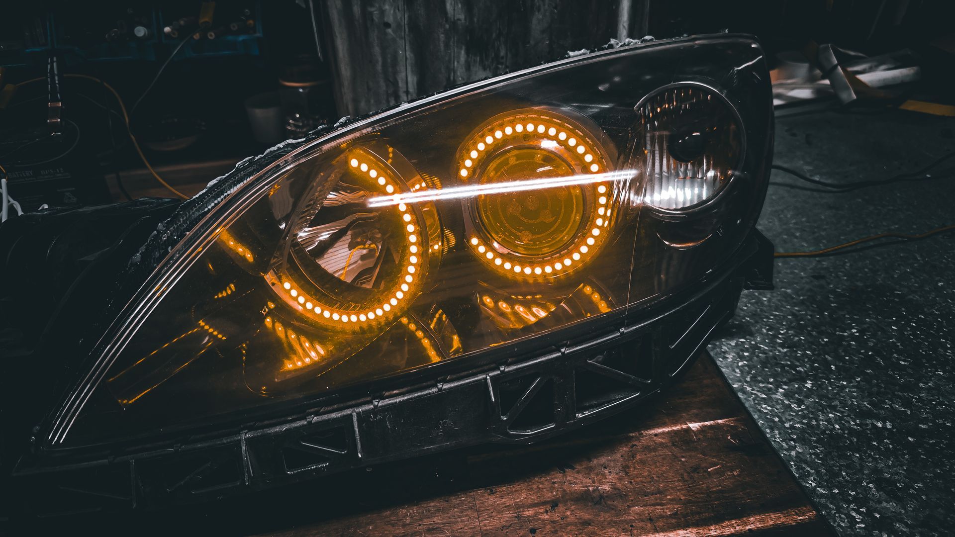 Mazda 3 - Dual RGB Halos, Custom Etched Lens, RGB Demon Eyes