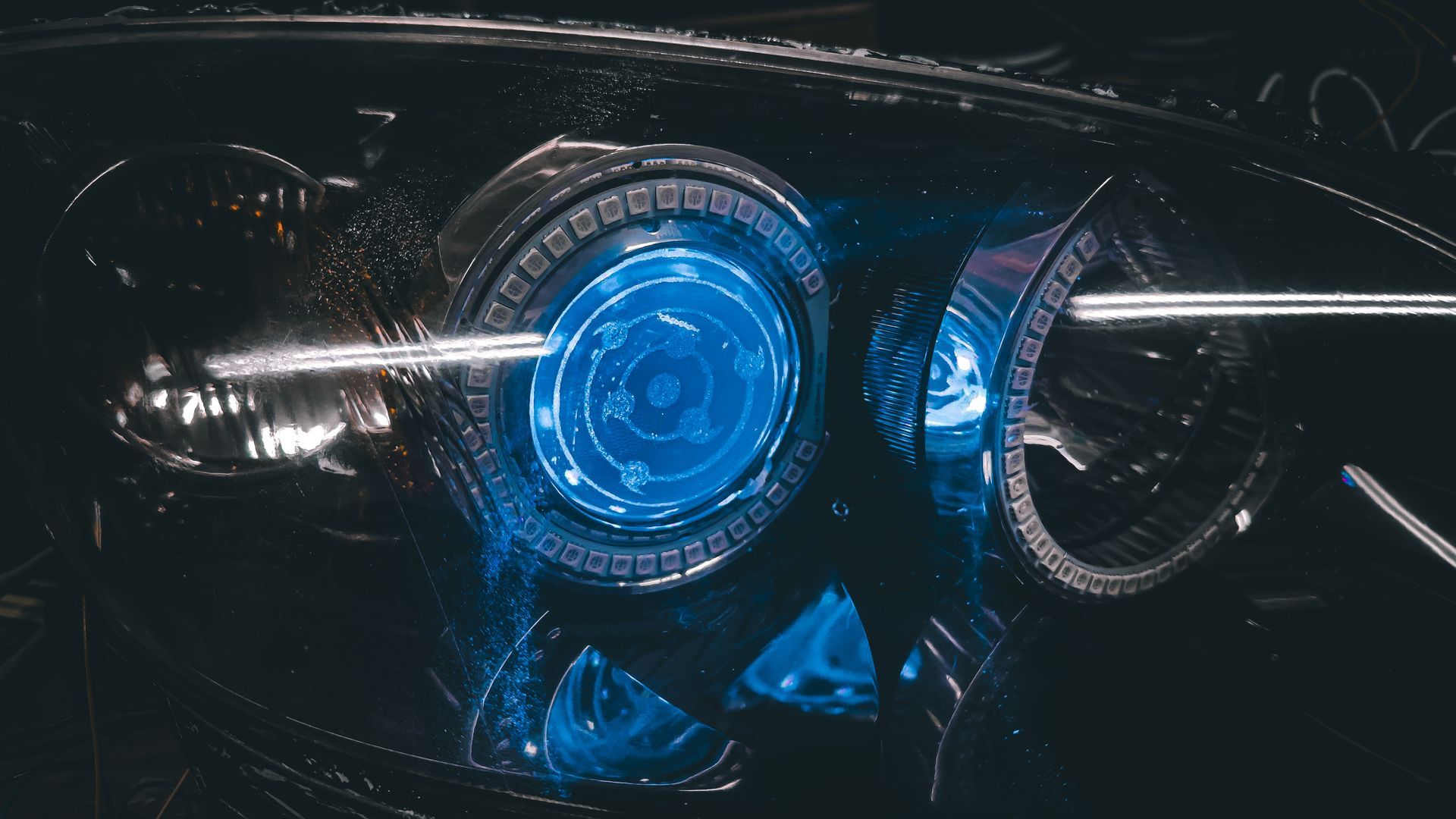 Mazda 3 - Dual RGB Halos, Custom Etched Lens, RGB Demon Eyes