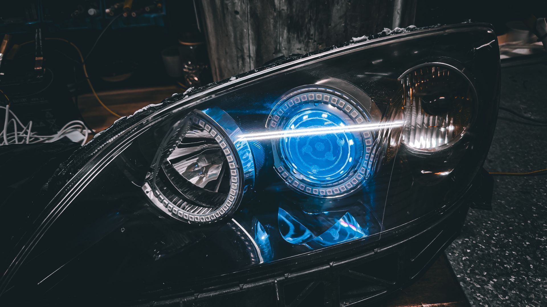 Mazda 3 - Dual RGB Halos, Custom Etched Lens, RGB Demon Eyes