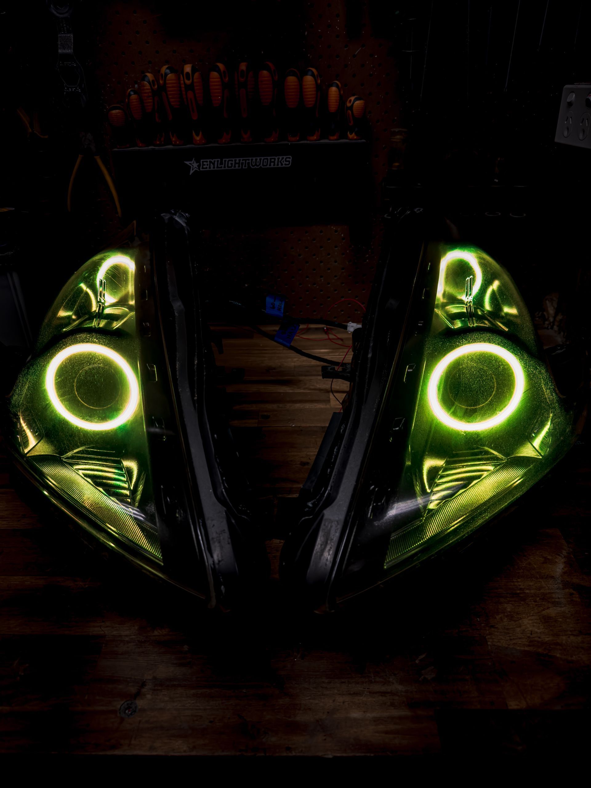 Nissan 370z - Gloss Black, Custom Dual RGB Halos