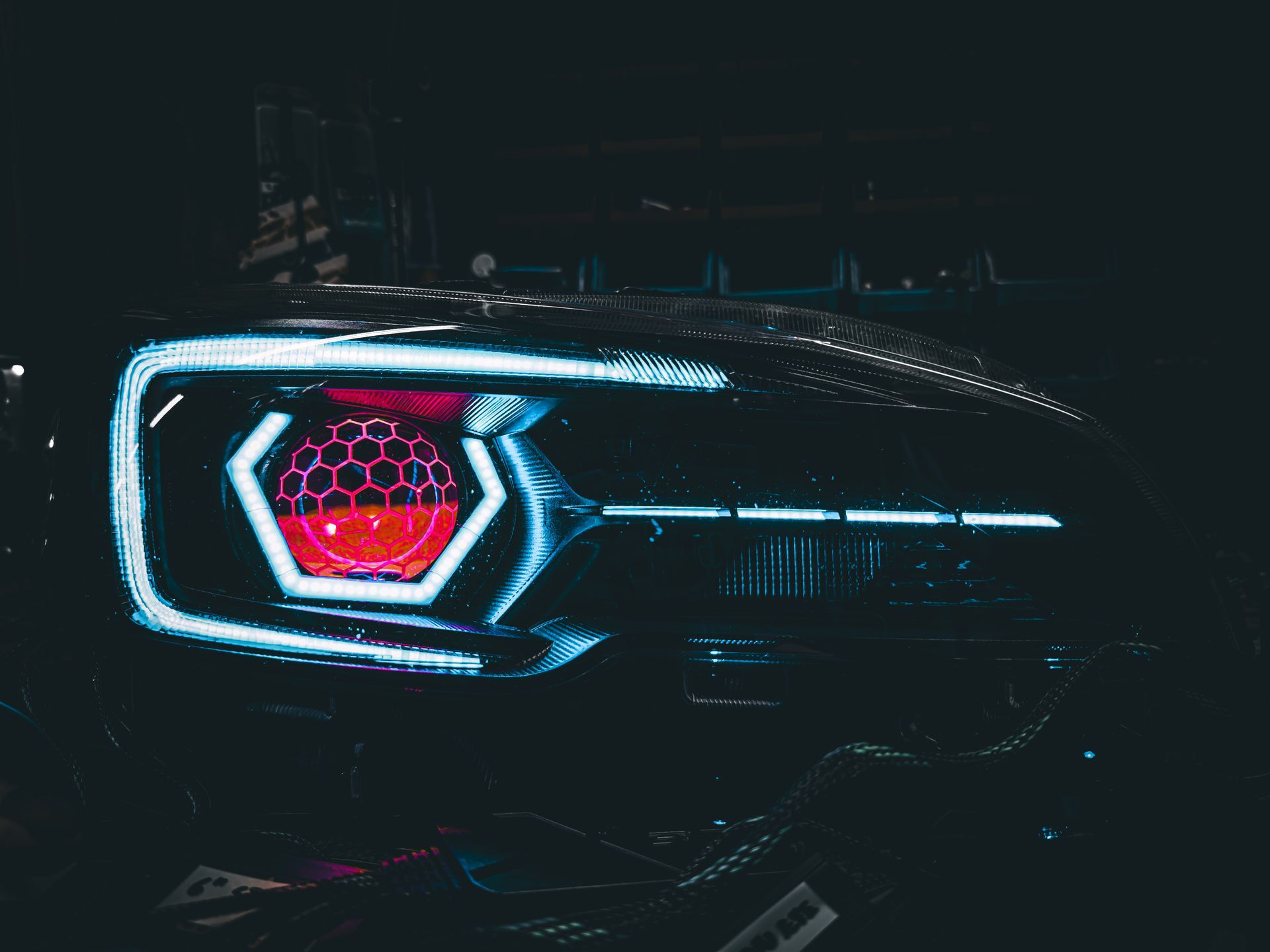 Subaru - Hex RGB, Honeycombed Lens Etched, RGB Demon Eyes, RGB Strip, RGB C-Light, Gloss Blackout