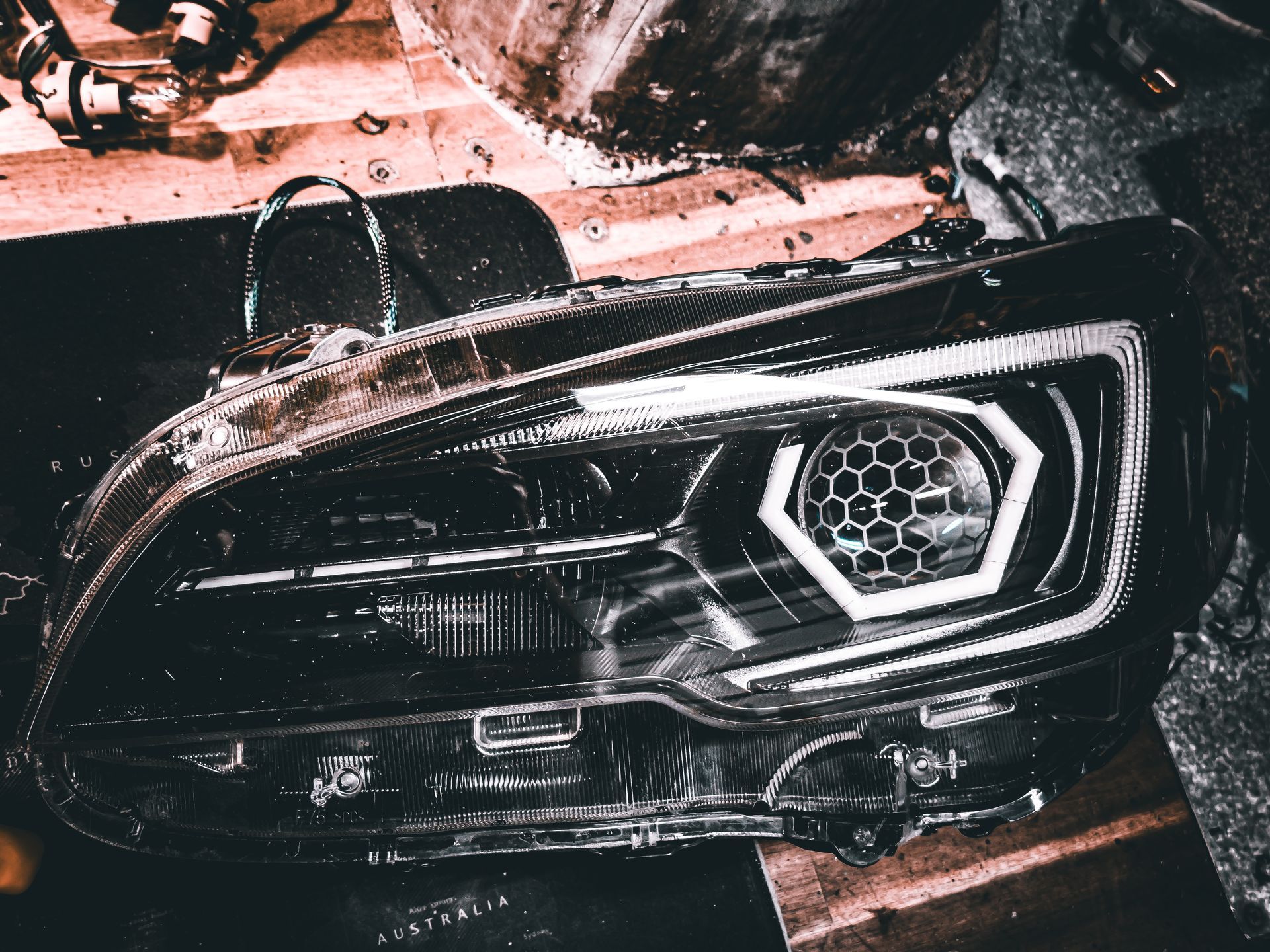 Subaru - Hex RGB, Honeycombed Lens Etched, RGB Demon Eyes, RGB Strip, RGB C-Light, Gloss Blackout