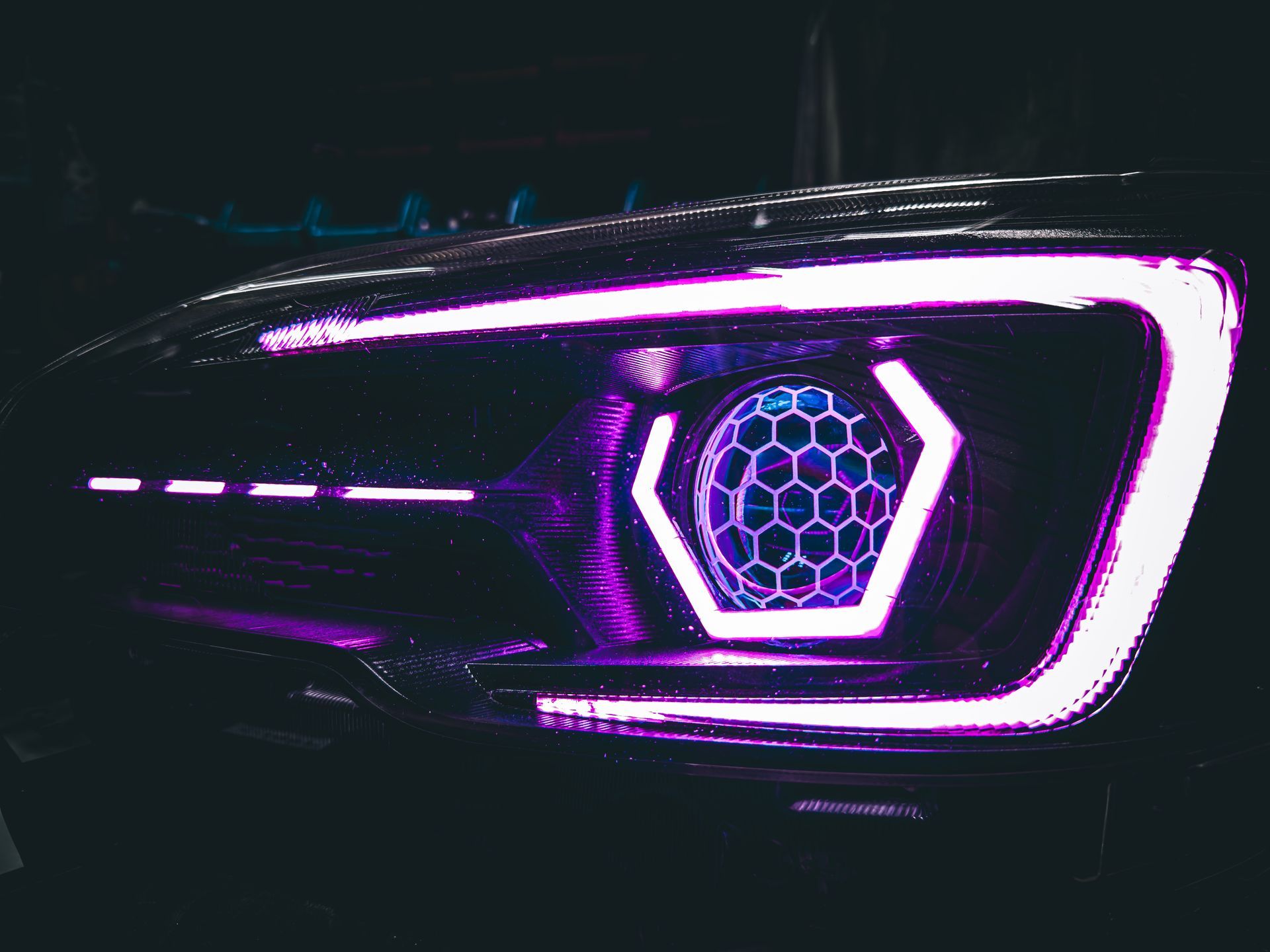 Subaru - Hex RGB, Honeycombed Lens Etched, RGB Demon Eyes, RGB Strip, RGB C-Light, Gloss Blackout