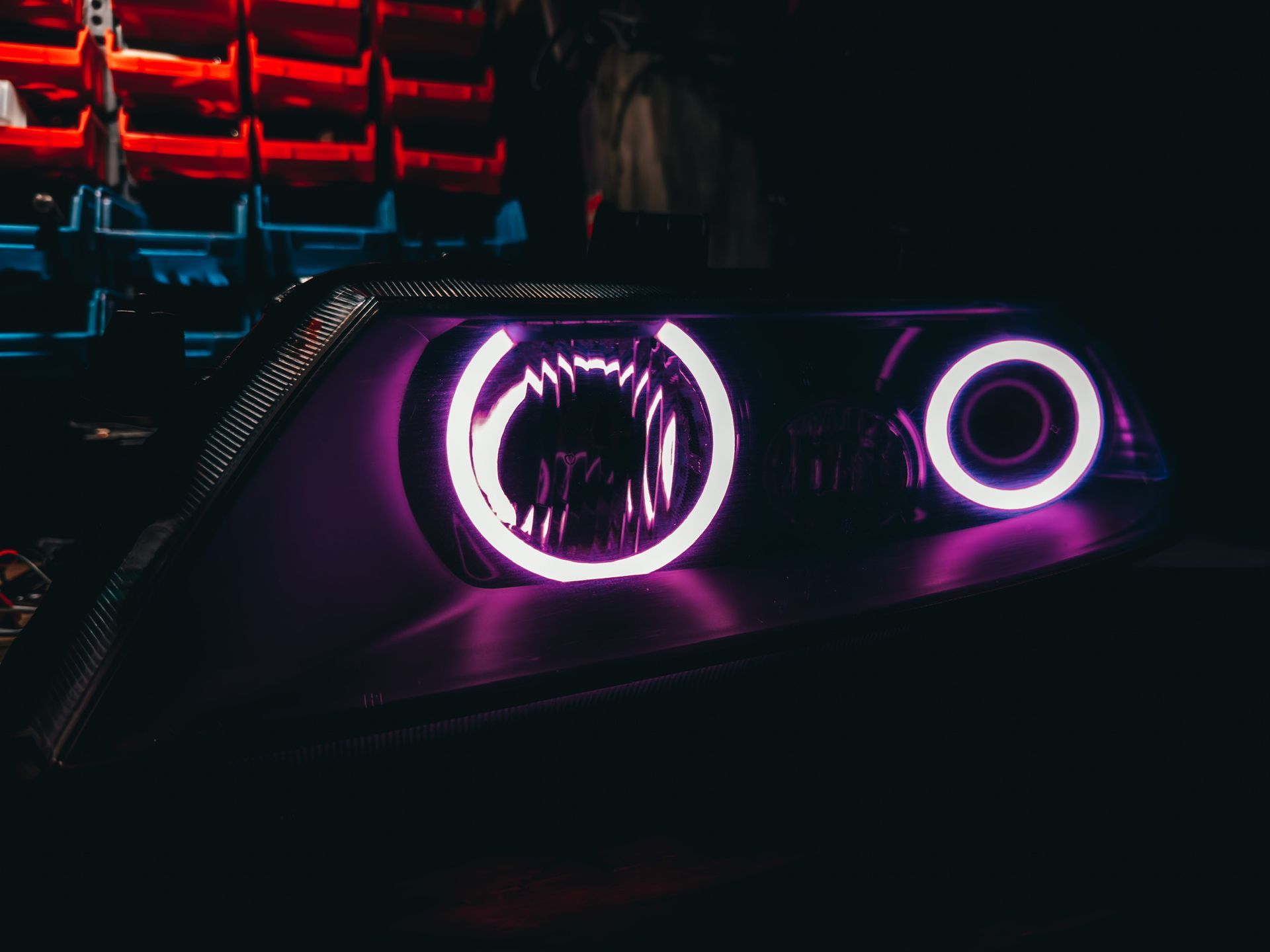 Honda - Switchback RGB Dual Halos, Gloss Black