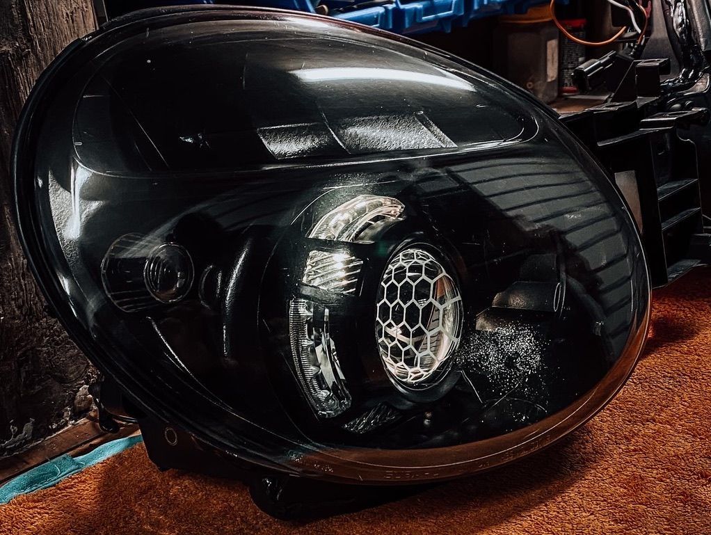 Subaru - Custom RGB Lens Housing, Honeycombed Lens, RGB Demon Eyes, Gloss Black