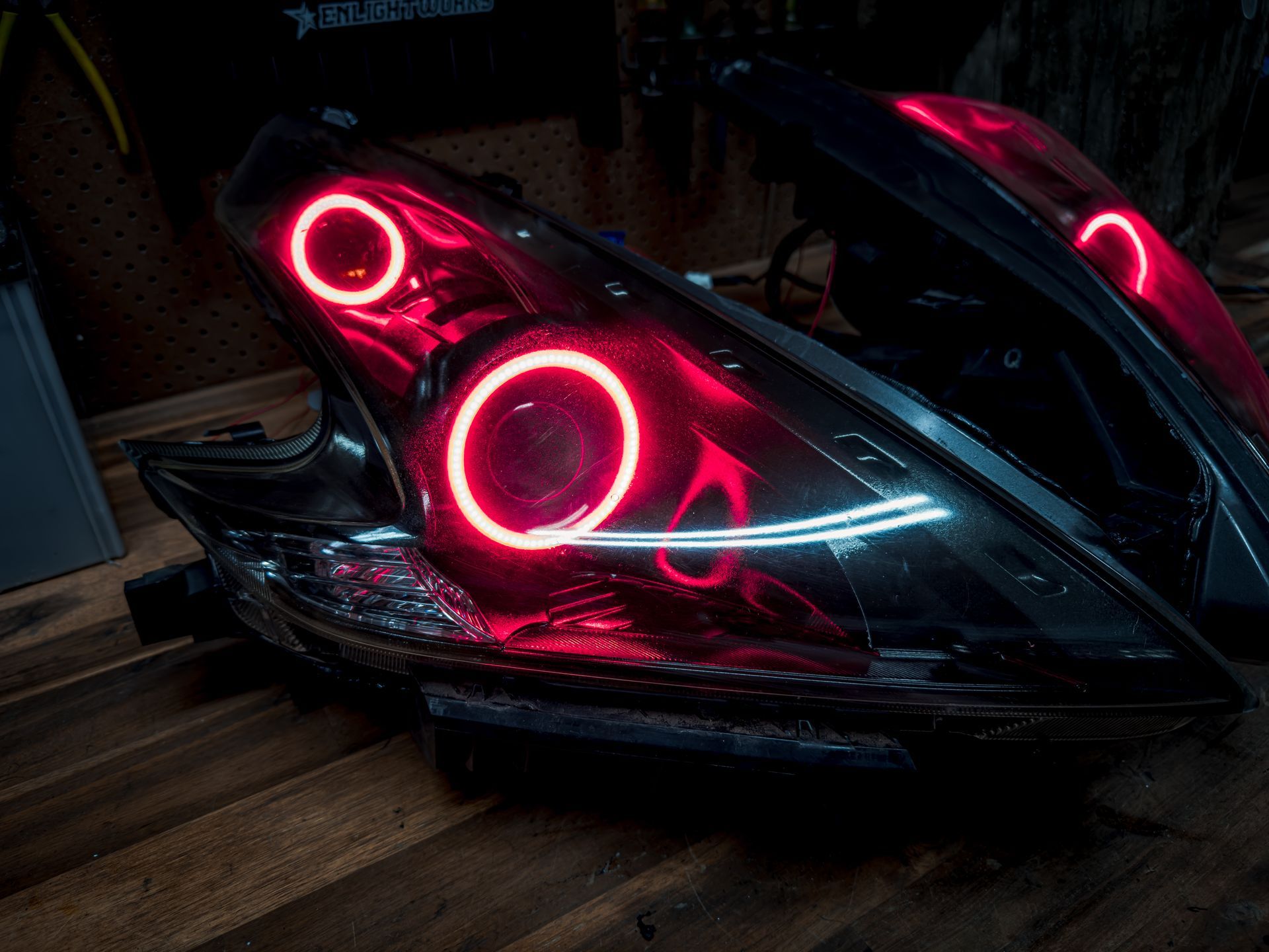 Nissan 370z - Gloss Black, Custom Dual RGB Halos