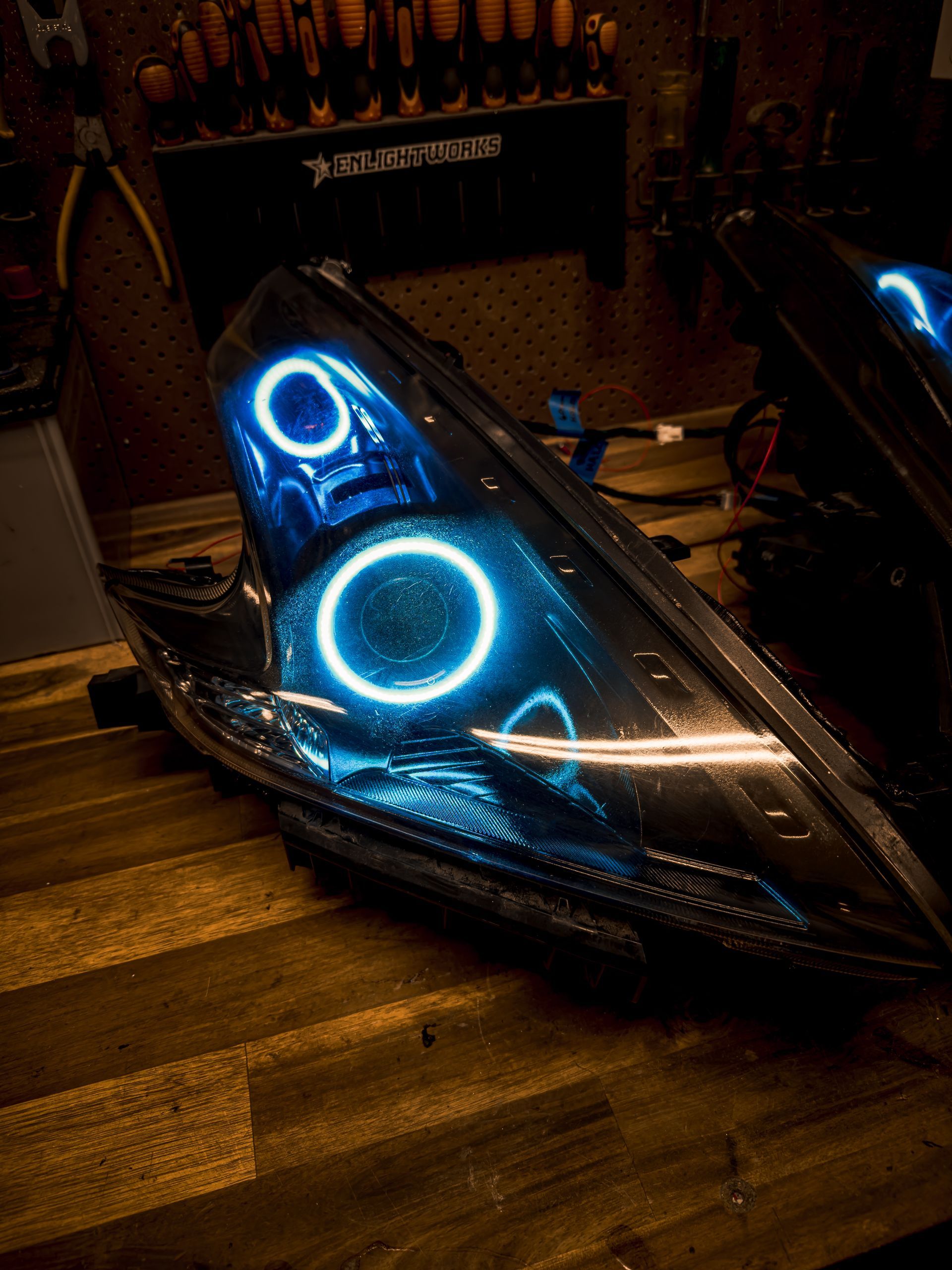 Nissan 370z - Gloss Black, Custom Dual RGB Halos